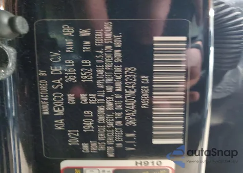 2022 Kia Rio Lx from USA, damaged, VIN 3KPA24AD7NE432378